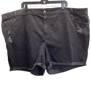 Old Navy Size 30 Plus Size Mid Rise Boyfriend Black Jean Shorts. New